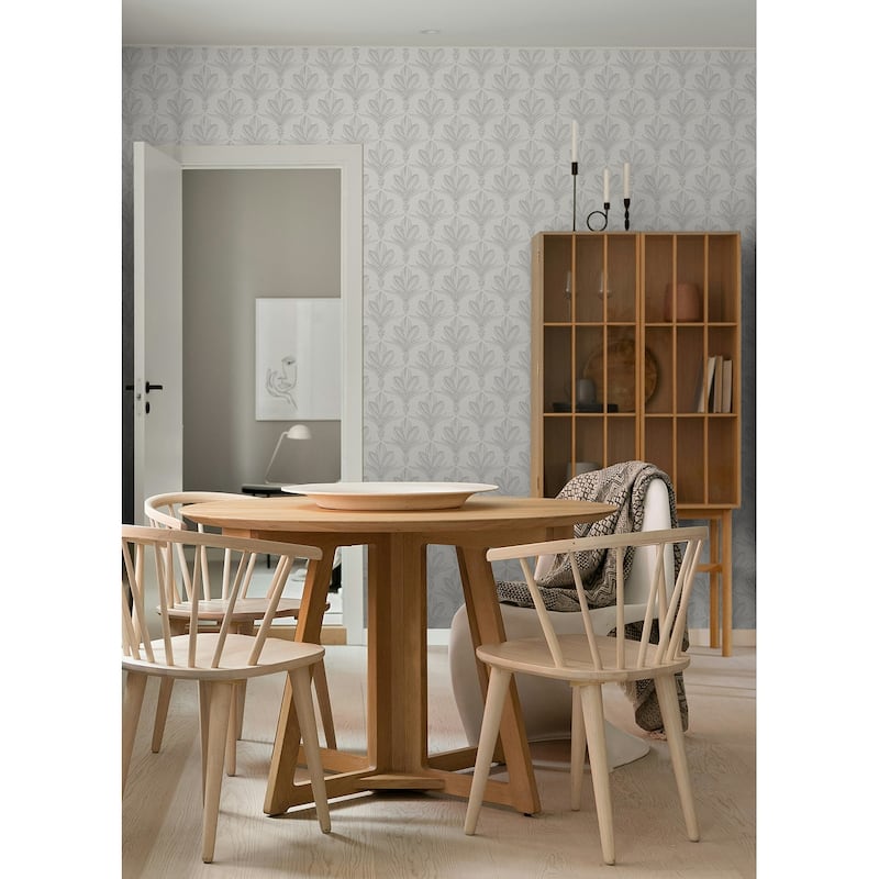 NuWallpaper Larkyn Grey Peel and Stick Wallpaper