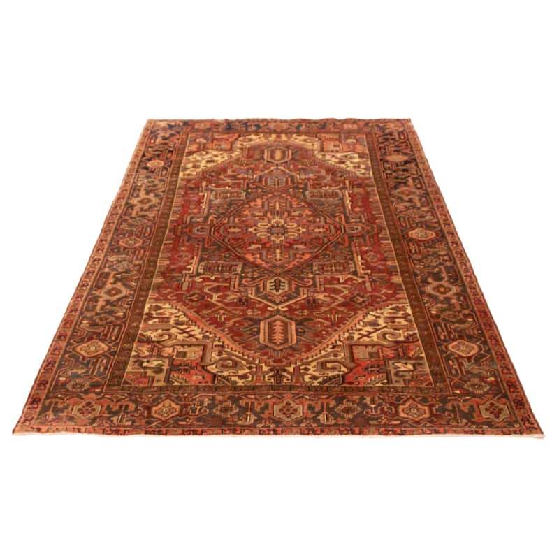 ECARPETGALLERY Hand-knotted Sarabi Dark Copper Wool Rug - 6'8 x 10'6