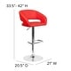 preview thumbnail 7 of 178, Vinyl Adjustable Height Barstool with Rounded Mid-Back