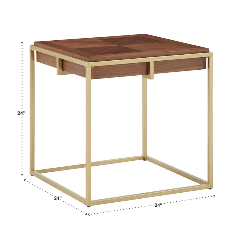 Cooke Square Table Set with Metal Base by iNSPIRE Q Modern