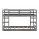 preview thumbnail 13 of 18, Twin over Twin Bunk Bed With Ladder And Solid Construction for Home