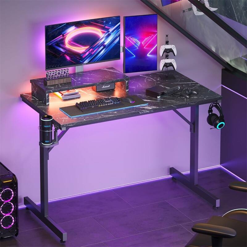 Small Gaming Desk with Monitor Stand