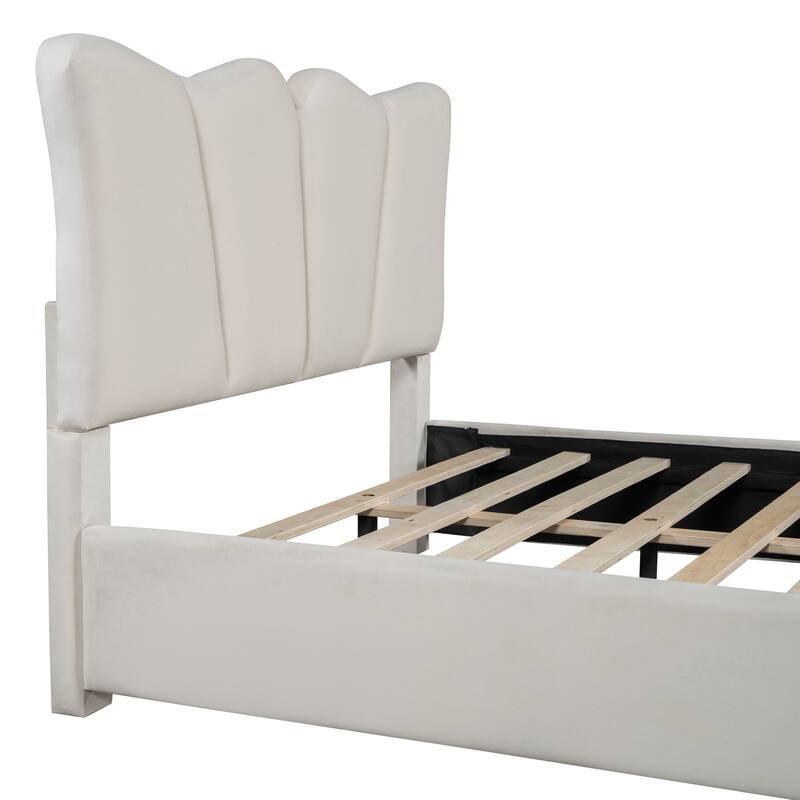 Upholstered Platform Bed Velvet Upholstered Bed