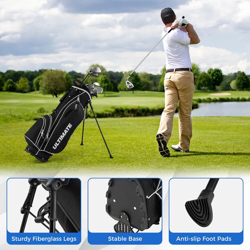 Costway Men's Complete Golf Clubs Package Set 10 Pieces Includes Alloy - See Details