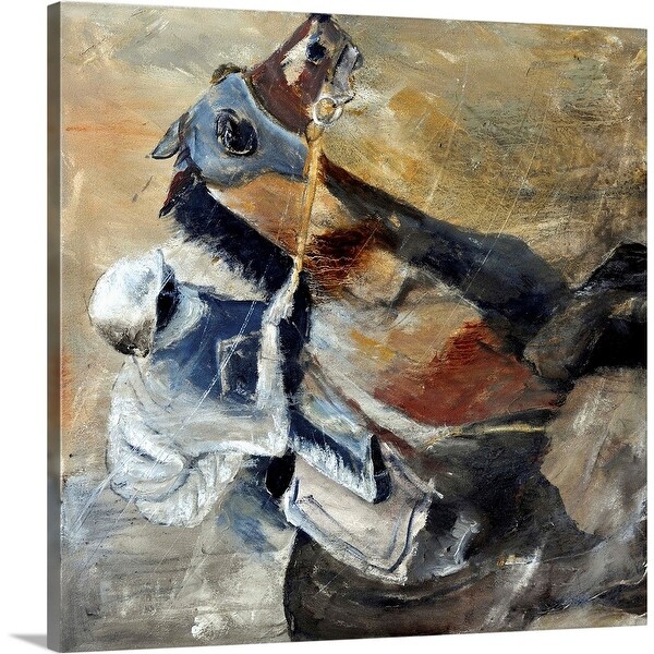 "Horse And Jockey" Canvas Wall Art