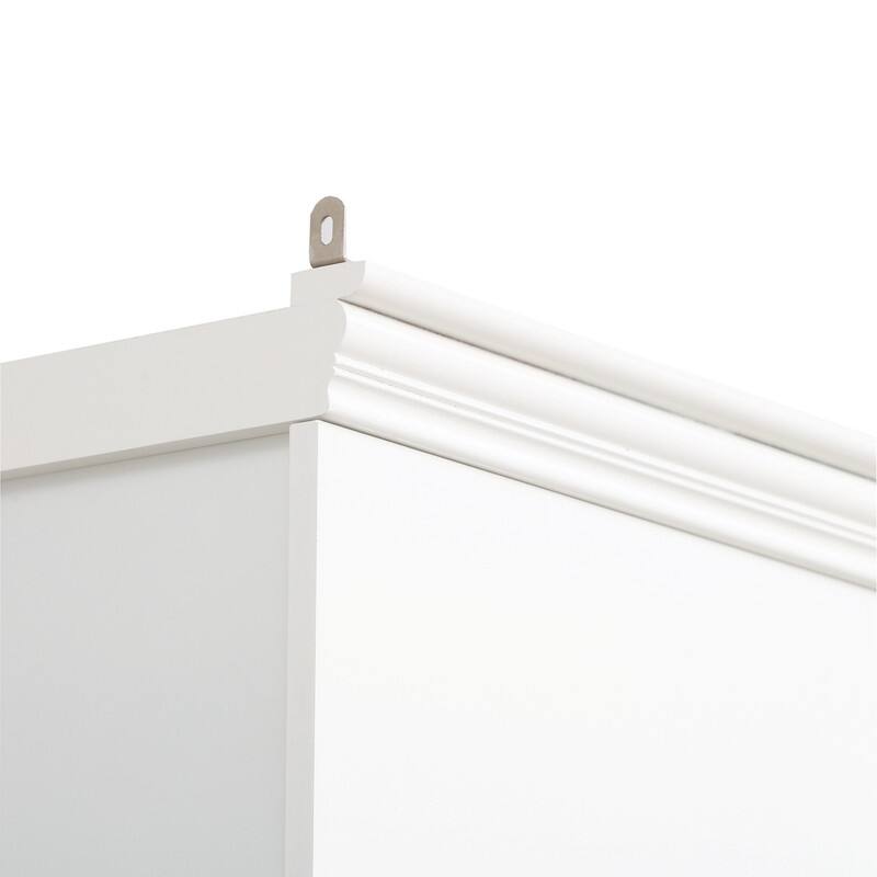 Farmhouse 78.75"Tall 4-Tier Display Shelf with Adjustable Glass Shelves and Dimmable Ceiling Light for Home Decor