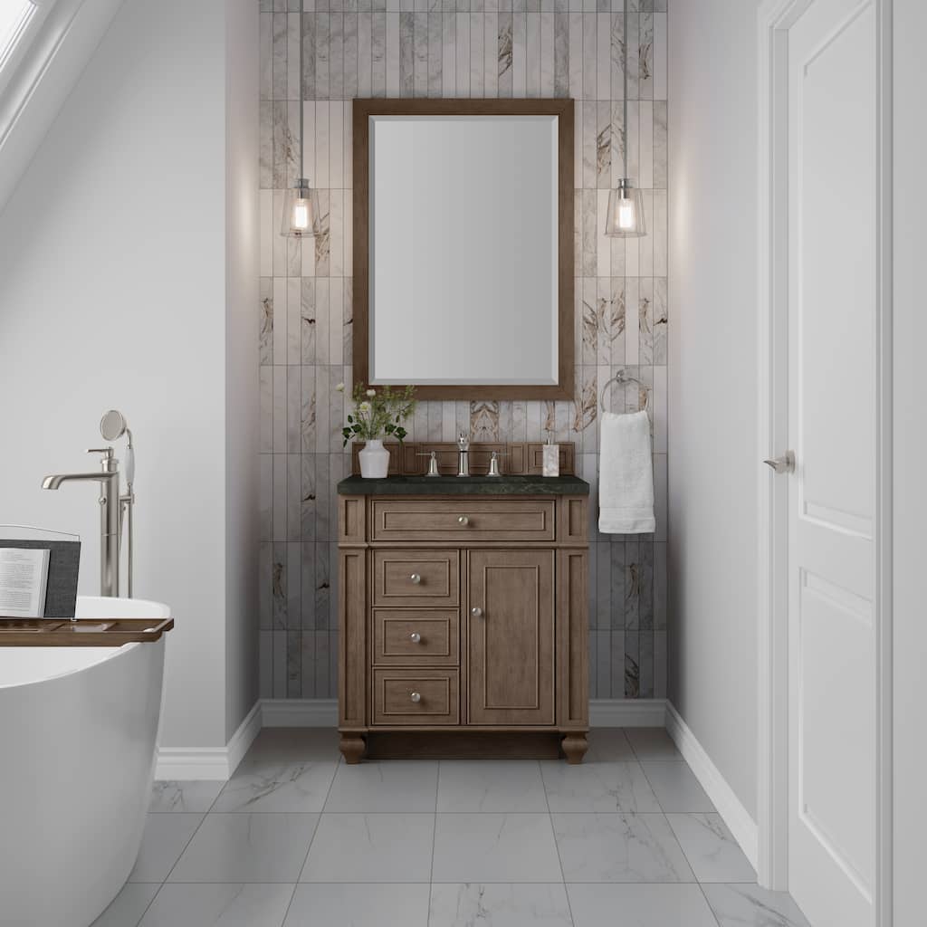 James Martin Vanities Bristol 30" Single Vanity, Whitewashed Walnut