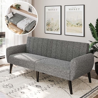 BELLEZE Melrose Convertible Sofa Bed, Modern Loveseat