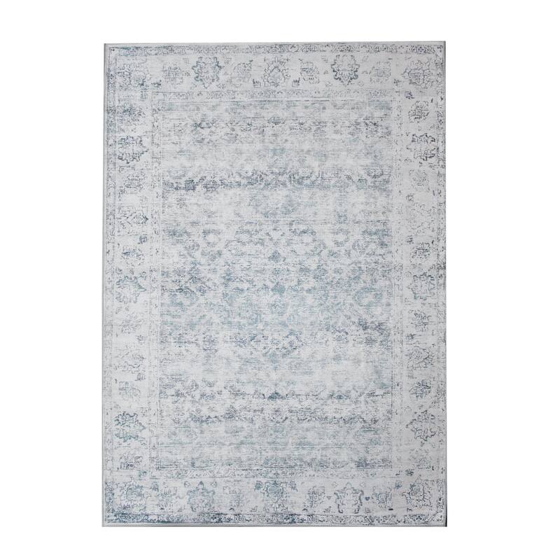 Chloe 5' x 7'3" ft Handwoven Indoor Rug, Blue/Grey - 5' x 7'3" ft