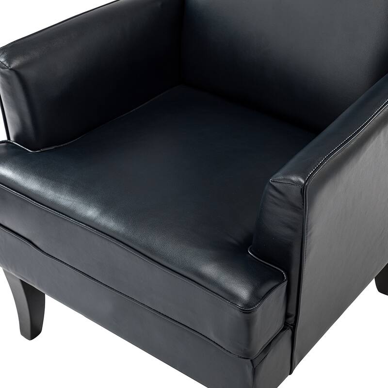 Nileus Modern Classic Polyester Accent Chair with Solid Wooden Legs Set of 2 by HULALA HOME