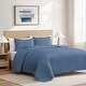preview thumbnail 11 of 38, Crinkle Texture Microfiber 3-Piece Quilt Set, Enzyme Washed, Oversized