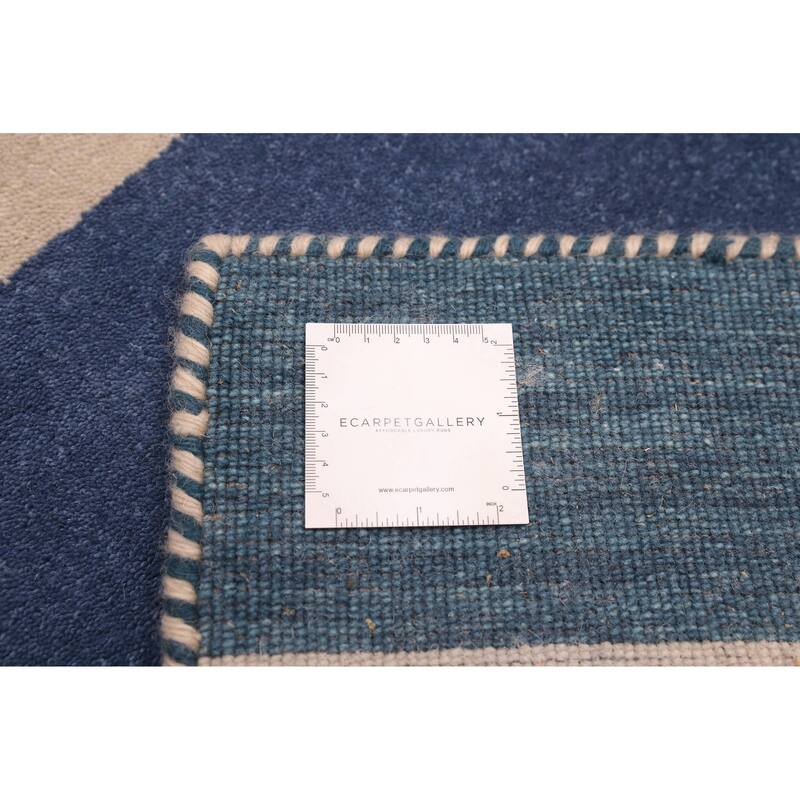 ECARPETGALLERY Hand Loomed Kashkuli Gabbeh Light Grey Wool Rug - 6'7 x 9'8