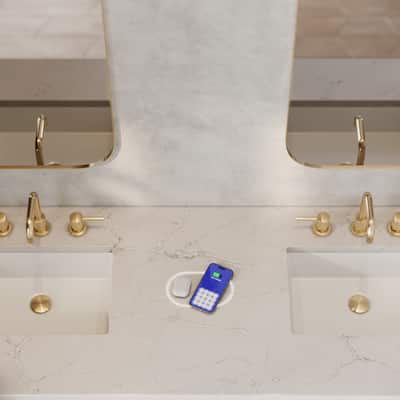 Brookfield 72" Double Vanity, Honey Oak w/FreePower Wireless Charger