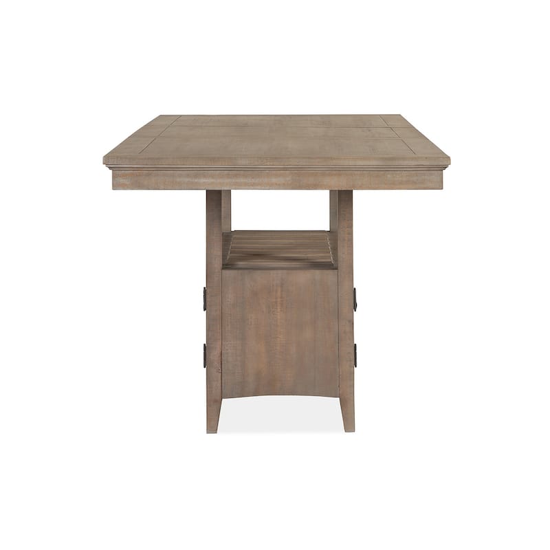 Magnussen Home Paxton Place Dovetail Grey Extendable Counter Height Dining Table - 38''W x 60''D x 36''H