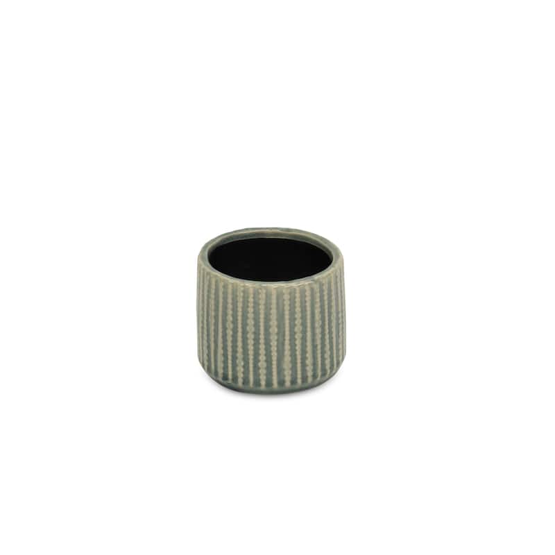 Arianthe Ceramic Orb Patterned Pot - Small