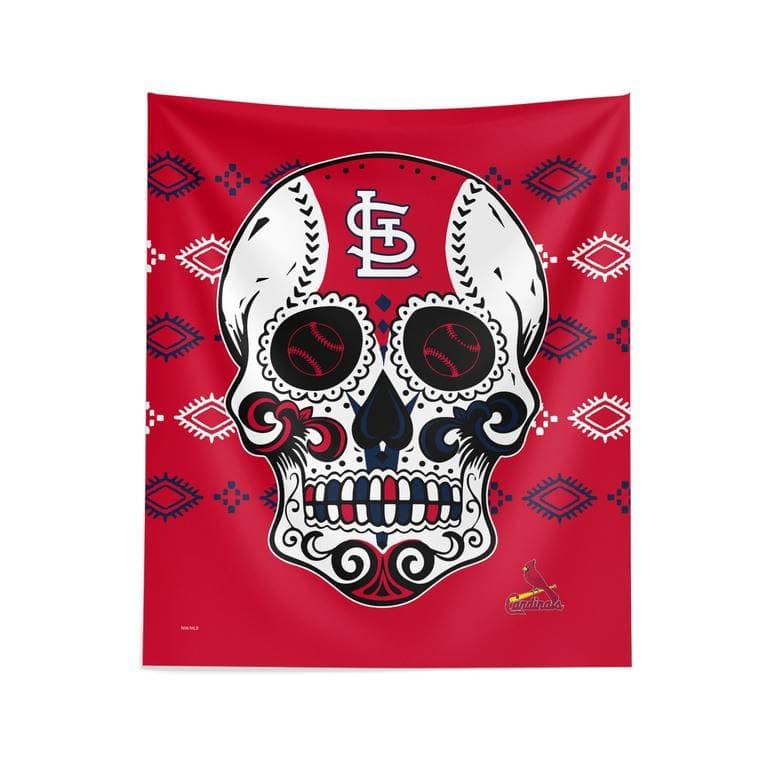 MLB Candy Skull Printed Wall Hanging - 34" x 40" - St. Louis Cardinals
