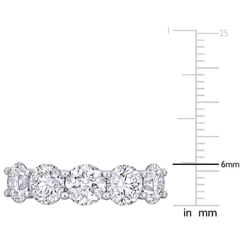 Miadora 4 1/2ct TDW Diamond Anniversary Ring in 14k White Gold - GIA Certified