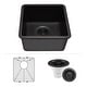 preview thumbnail 21 of 47, 16" x 18" Quartz Single Bowl Sink Drop-In/Undermount Granite Composite - 16"x18"