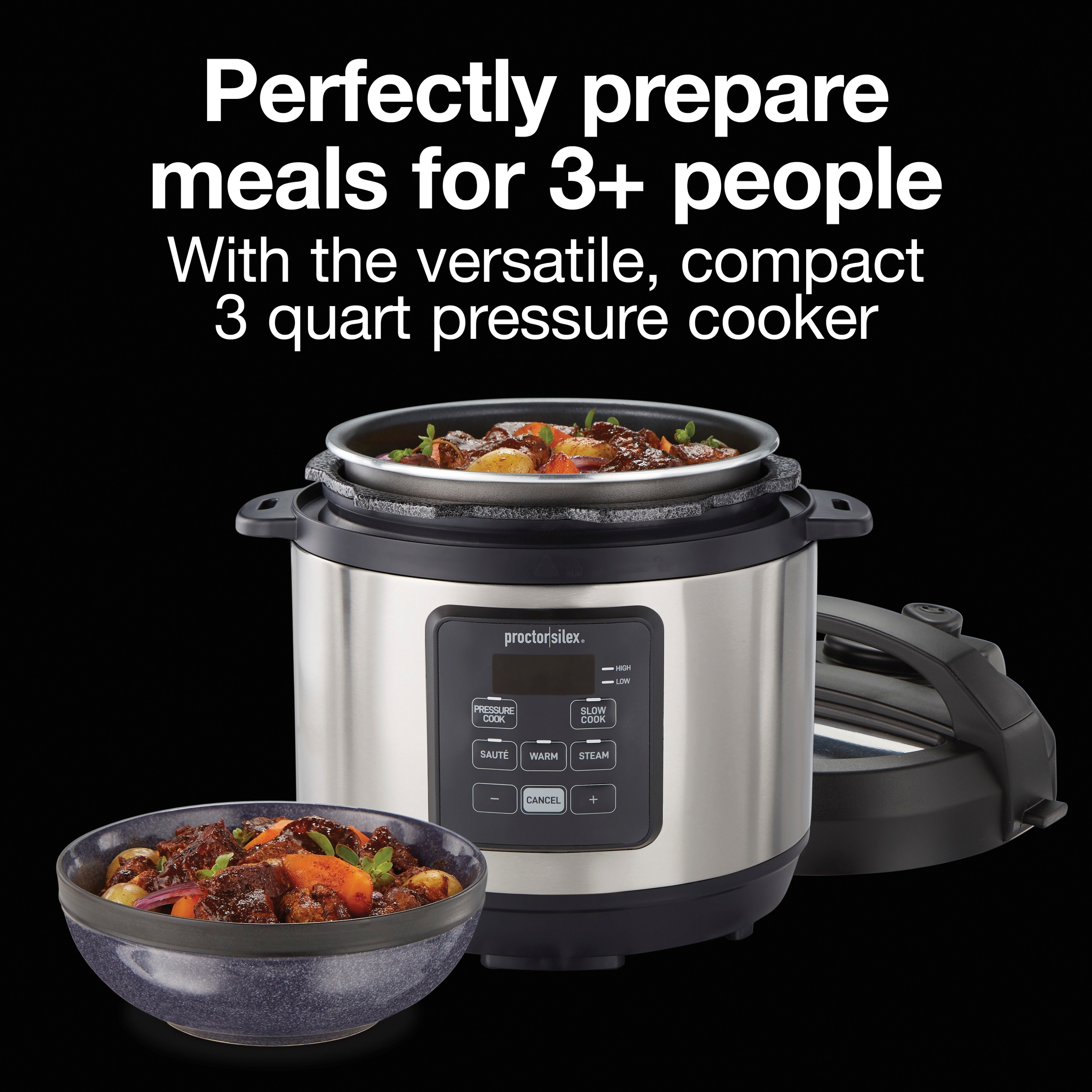 Proctor Silex 3 Quart Simplicity Pressure Cooker 34503