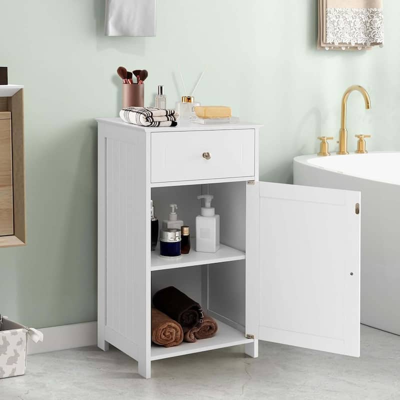 Floor Bathroom Storage Cabinet Freestanding Cabinet w/ Drawer