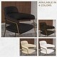 preview thumbnail 6 of 12, LeisureMod Axis Mid-Century Modern Upholstered Dining Chair with Curved Open-Back Design and Gold Steel Legs for Home & Kitchen