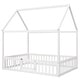 preview thumbnail 25 of 27, Distressed Washed Design Full Size Wood House Bed
