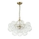 preview thumbnail 7 of 19, Brass Luxury Faceted Glass Globe Cluster Bubble Chandelier