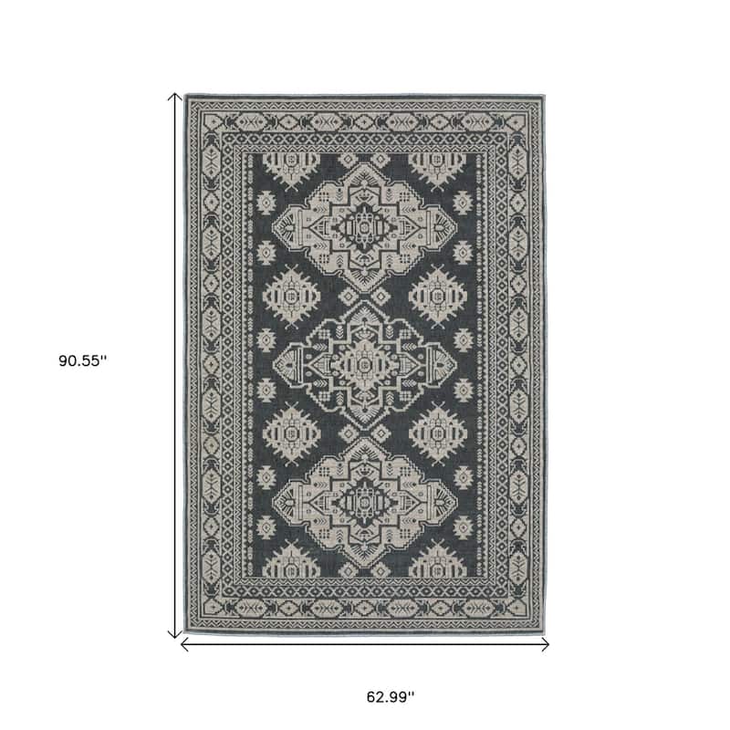 HomeRootsMedallion Traditional Rectangle Area Rug