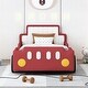 preview thumbnail 2 of 8, Twin Size Race Car Themed Platform Bed with Protective Side Rails and Durable Construction