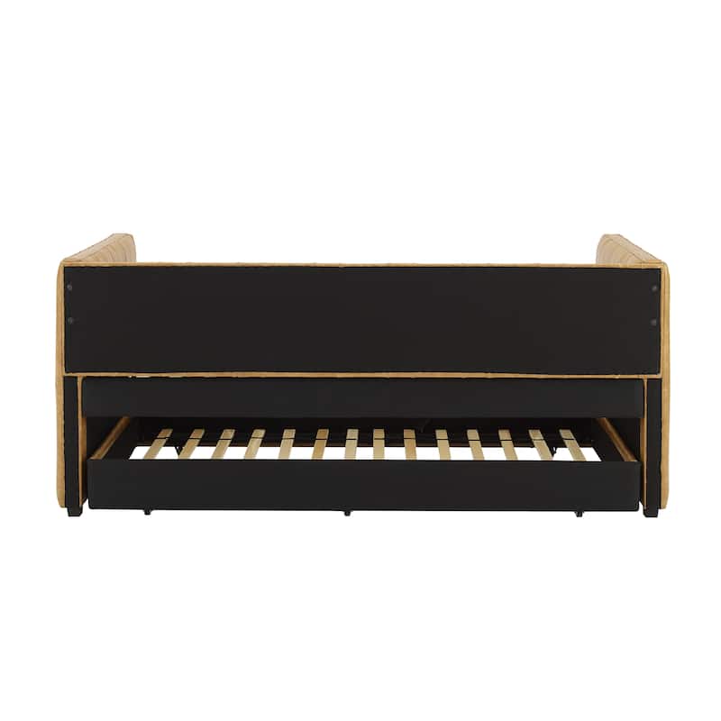 Corvus Somme Tufted Upholstered Daybed with Trundle