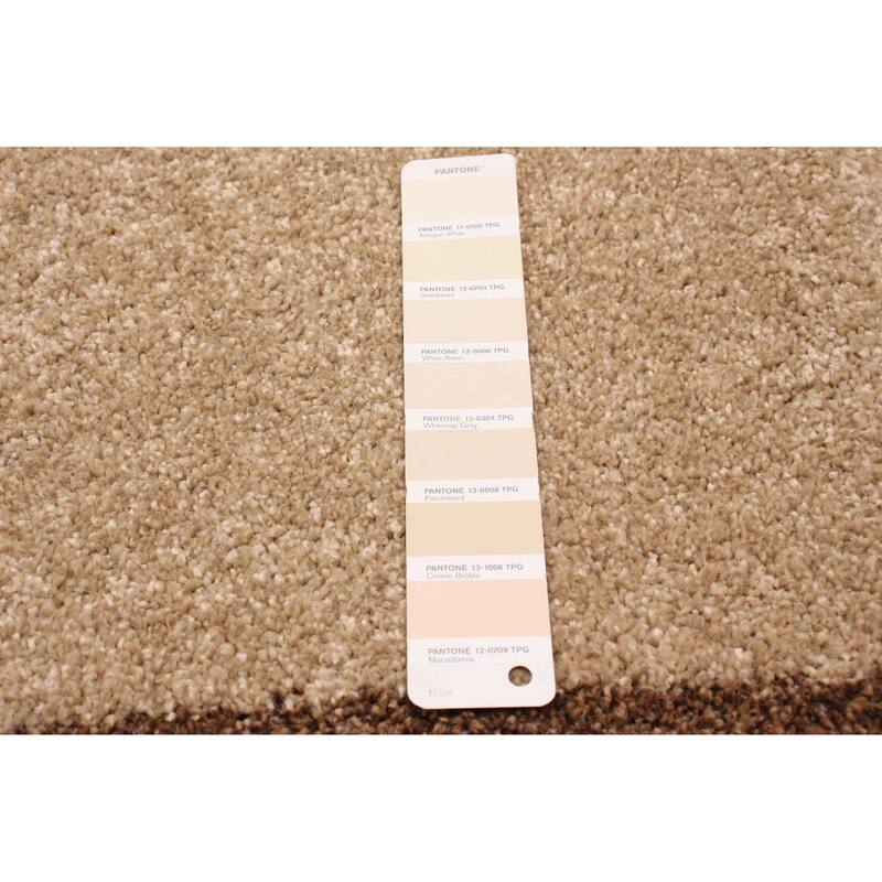 ECARPETGALLERY Machine Woven Lotus Mod Khaki Polypropylene Rug - 6'7 x 9'6