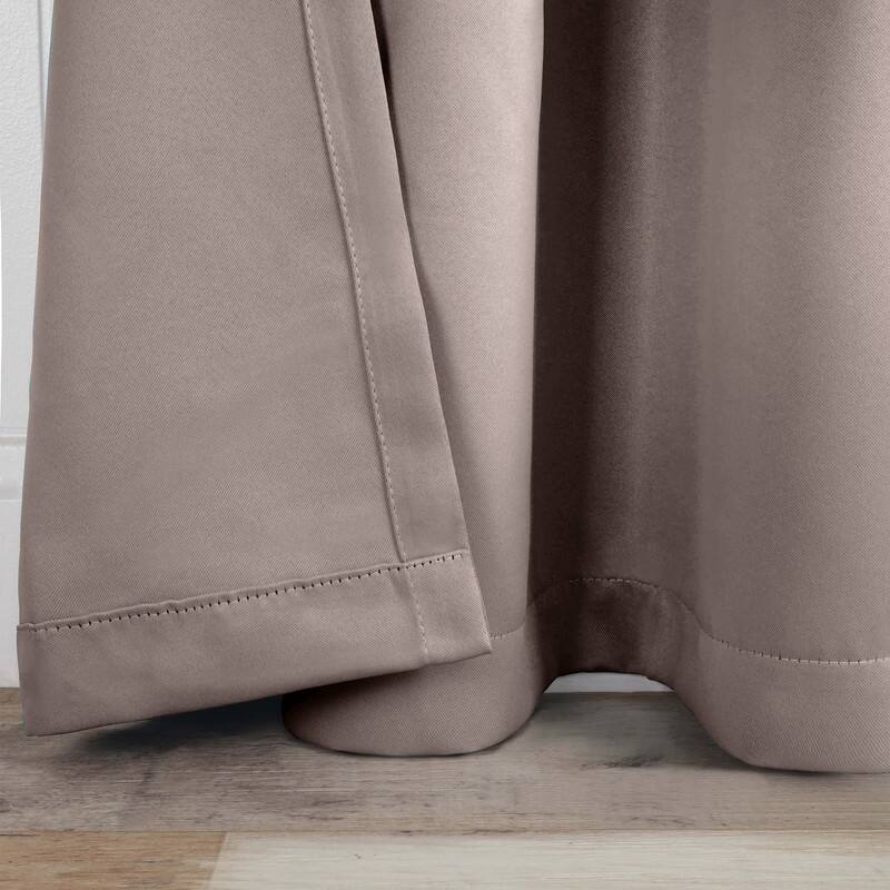 Superior Solid Machine Washable Room Darkening Grommet Blackout Curtains, Set of 2