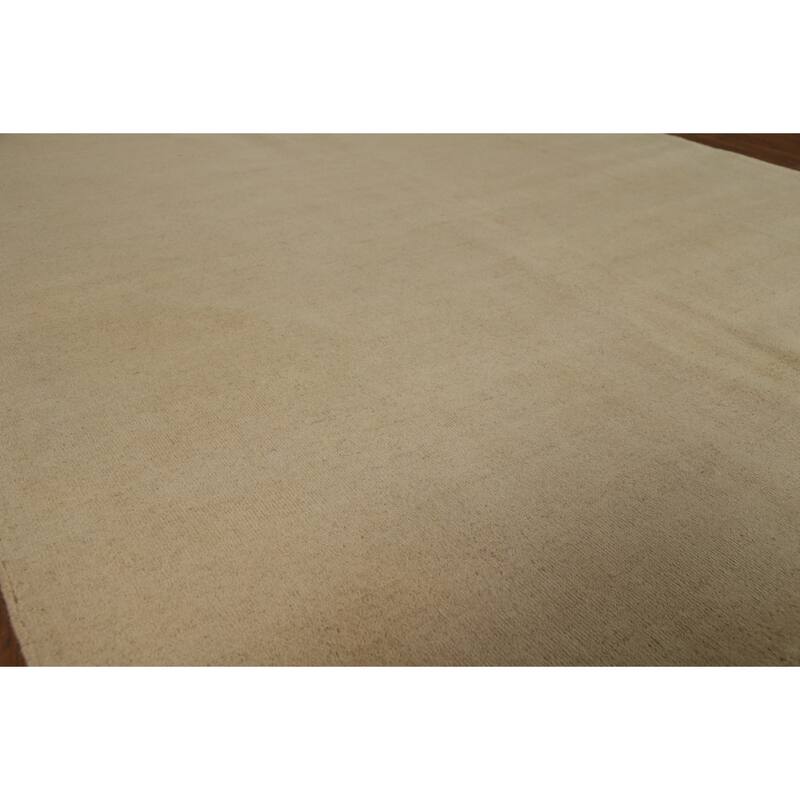 Solid Modern Gabbeh Oriental Area Rug Handmade Wool Carpet - 6'8" x 9'5"