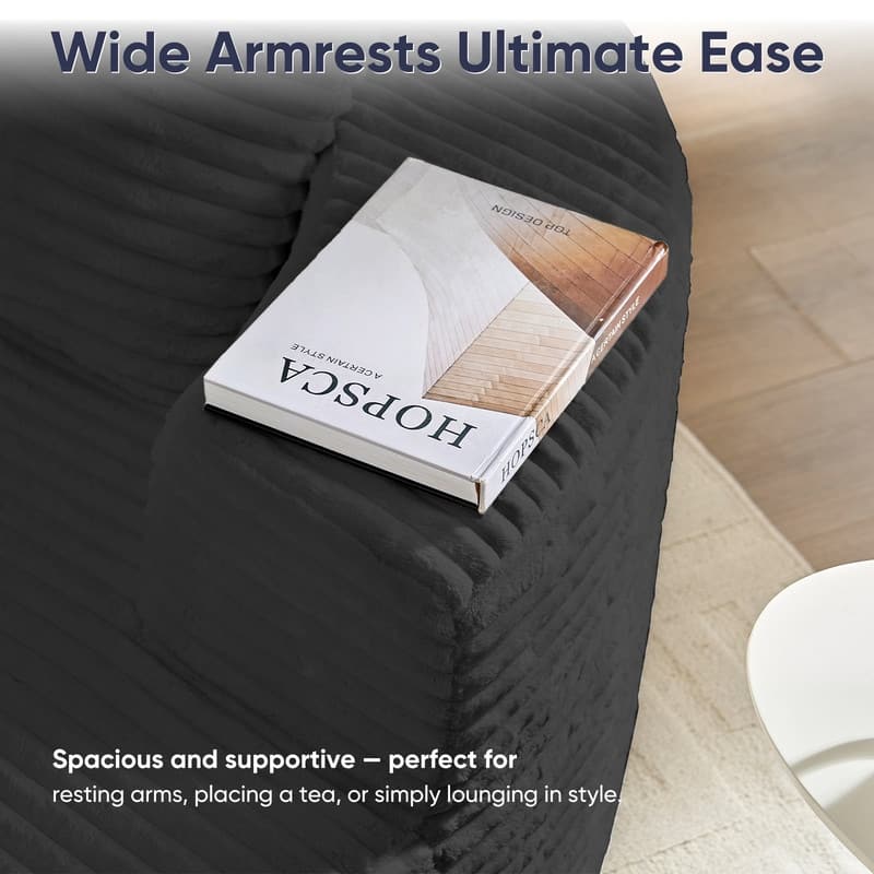 Corduroy Lazy Sofa Bean Bag Chair,Sponge Chaise Lounge Chair Indoor,Modern Sleeper Chair for Living Room Bedroom Office