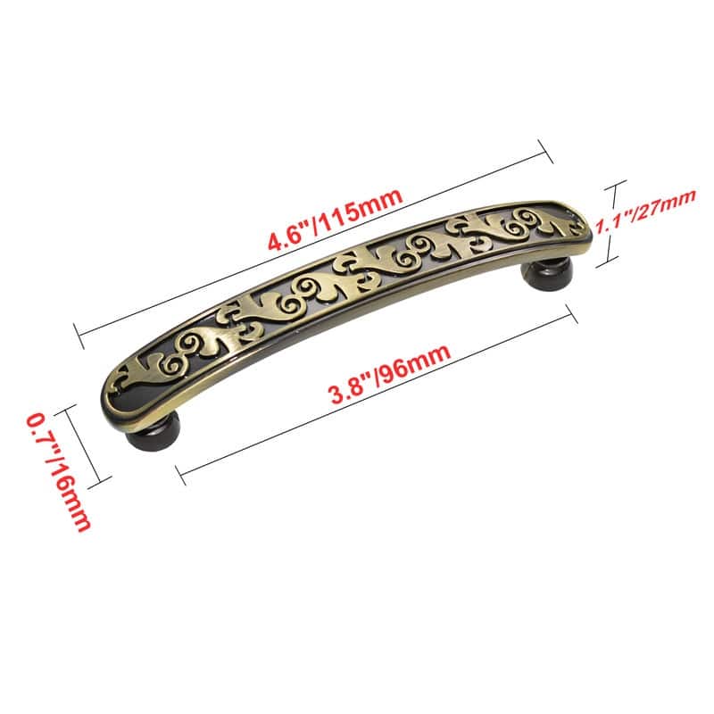 Utopia Alley Roma Pull Handle - Decorative Cabinet Drop Pull Handles, 3.8" Center to Center