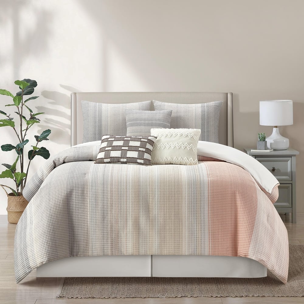 Nanshing Amanda 7 Piece Ombre Stripes Comforter Set