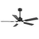 preview thumbnail 69 of 93, 48"/52"/60"/72" Modern Black LED Ceiling Fan with Light Remote (3/5/6/8/12 Reversible Blades)