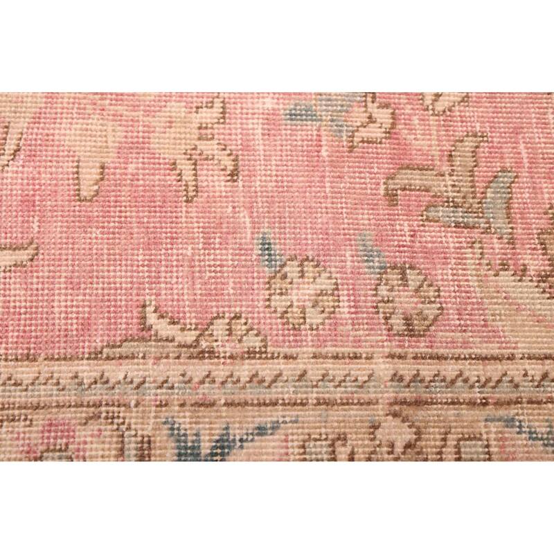 ECARPETGALLERY Hand-knotted Antalya Vintage Dark Pink Wool Rug - 9'6 x 12'6