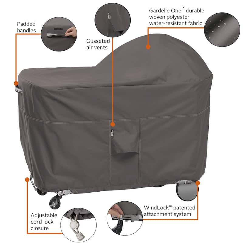 Classic Accessories Ravenna Water-Resistant 57 Inch Grill Center Cover for Weber Summit