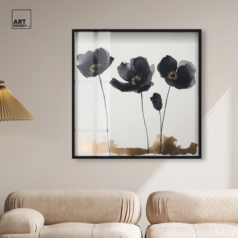 Nocturnal Flowers I Shadowbox by Art Remedy