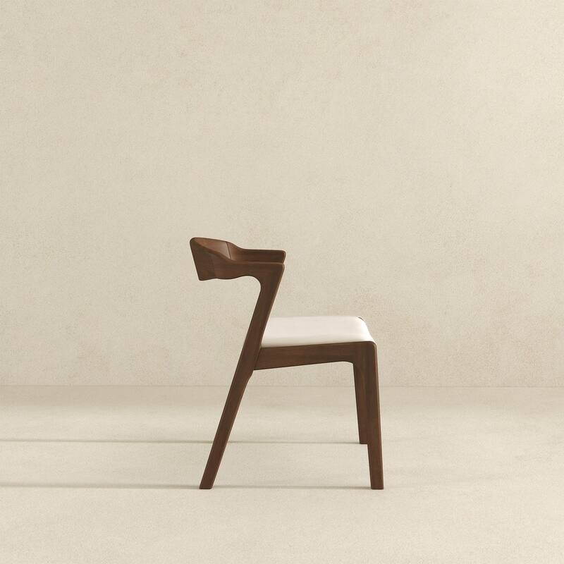 Solid Wood Cream Dining Chair (Set Of 2)