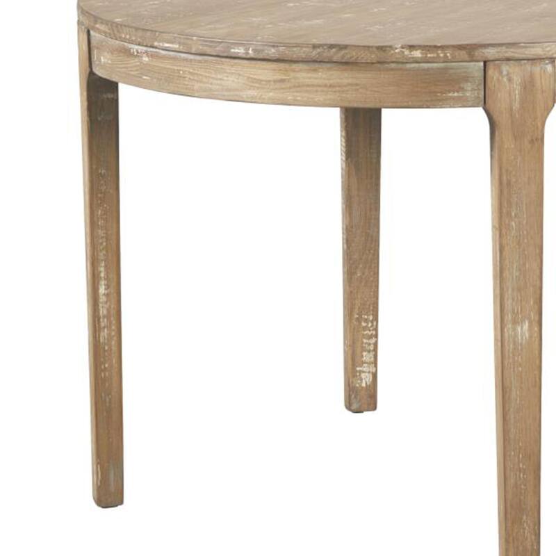 Tuley Dining Table, Tapered Legs, Pine Wood, Gray, 42 Inch Round Top
