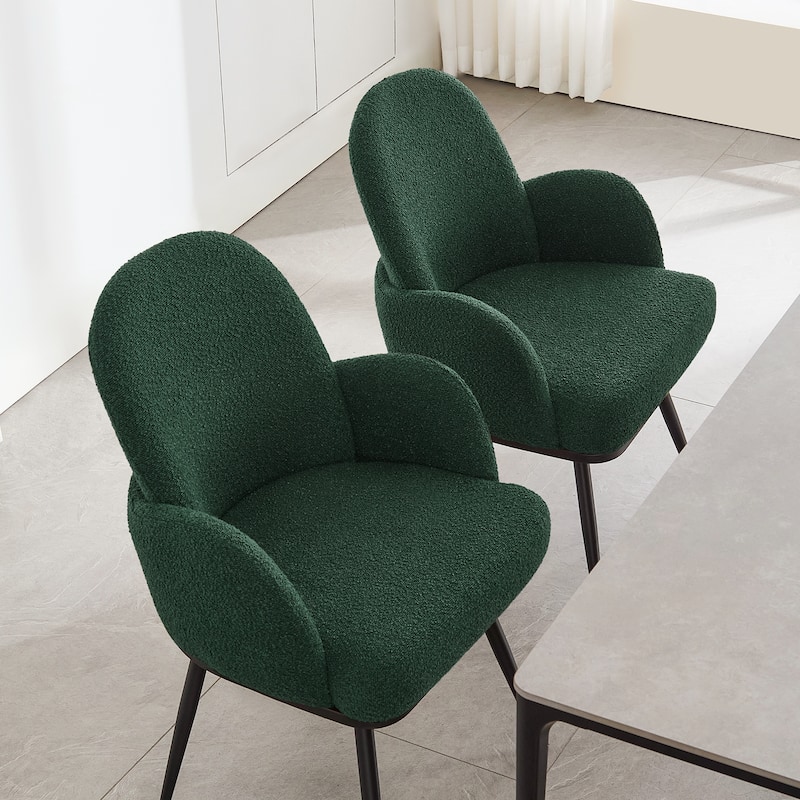 Fabric Upholstered Dining Chairs Set of 2/4 with Arms - 34.8"H x 23.2"W x 22.8"D