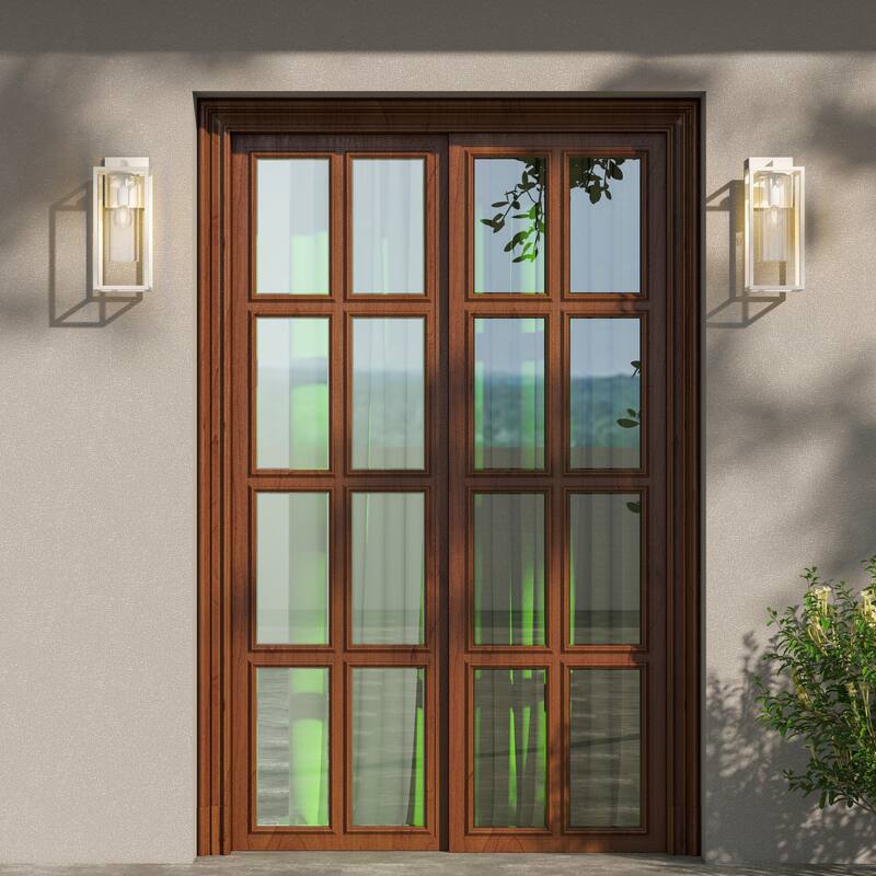 2 Pack Outdoor Wall Lights, Outdoor Wall Lantern with Glass Shade