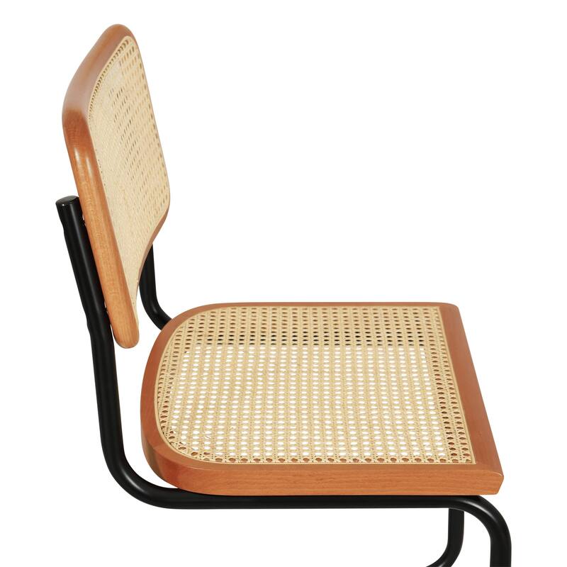 Breuer Chair Company Marcel Breuer Cesca Cane Cantilever Side Chair w/ Black Steel Frame (Various Wood & Cane Colors)