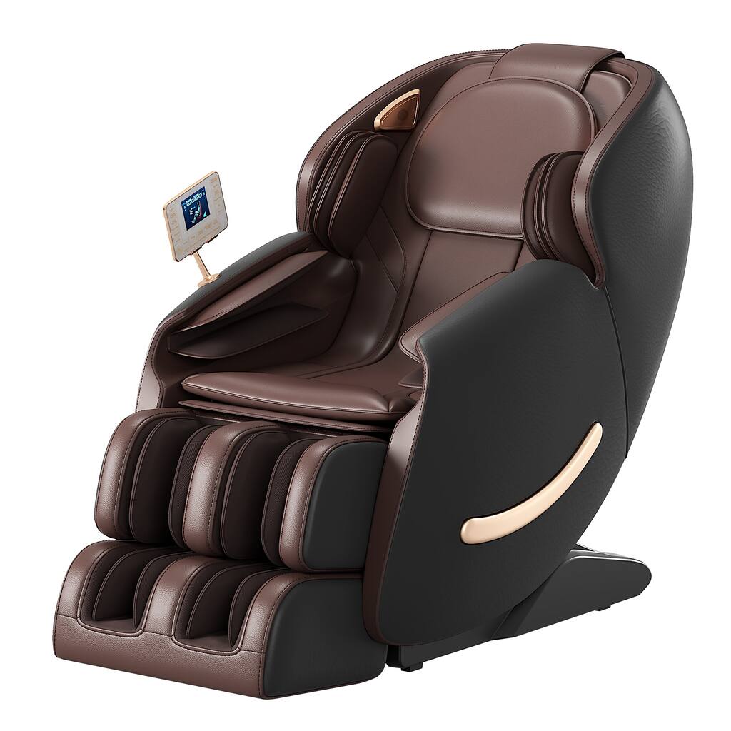 Deluxe Massage Chair, Full Body Zero Gravity Recliner with AI Voice Control, SL Track, Bluetooth, Foot Rollers, Airbags, Black