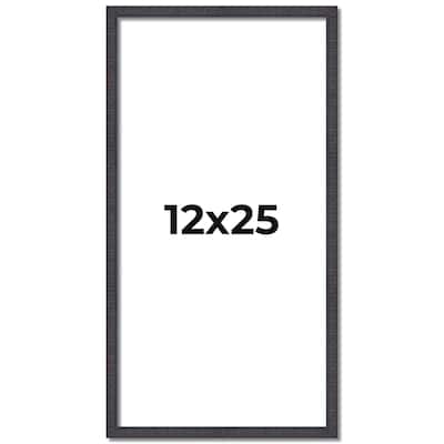 12x25 Frame Brown Solid Wood Picture Frame - Complete Modern Photo