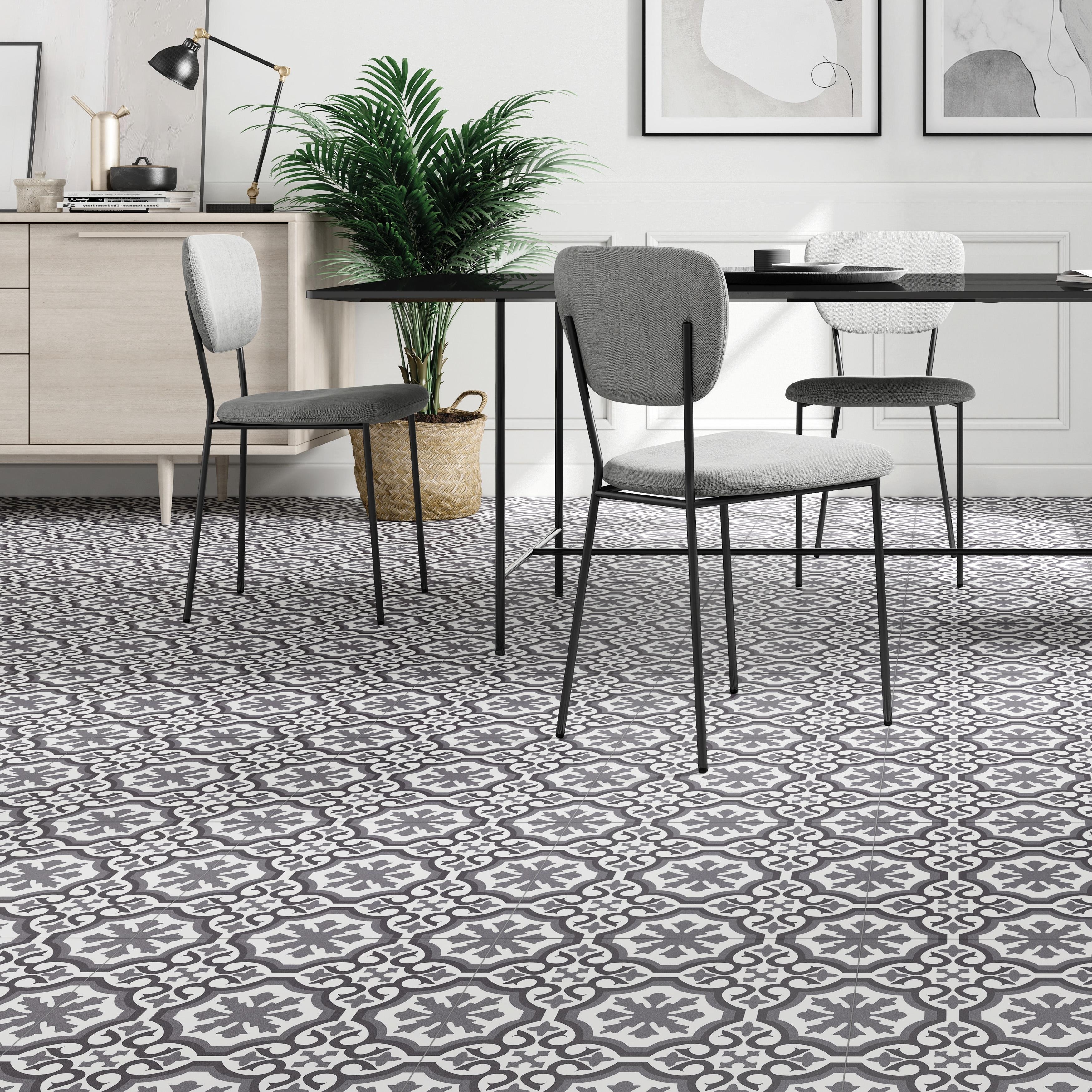 Merola Tile Berkeley Essence Grey 17-3/4" x 17-3/4" Porcelain Floor and Wall Tile
