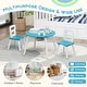 preview thumbnail 45 of 48, Costway Kids Wooden Round Table & 2 Chair Set w/ Center Mesh Storage - See Details