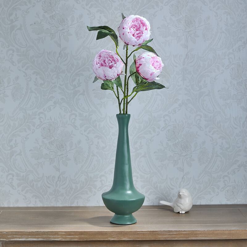 21" Lovely Peony Stem Set of 3 - Pink